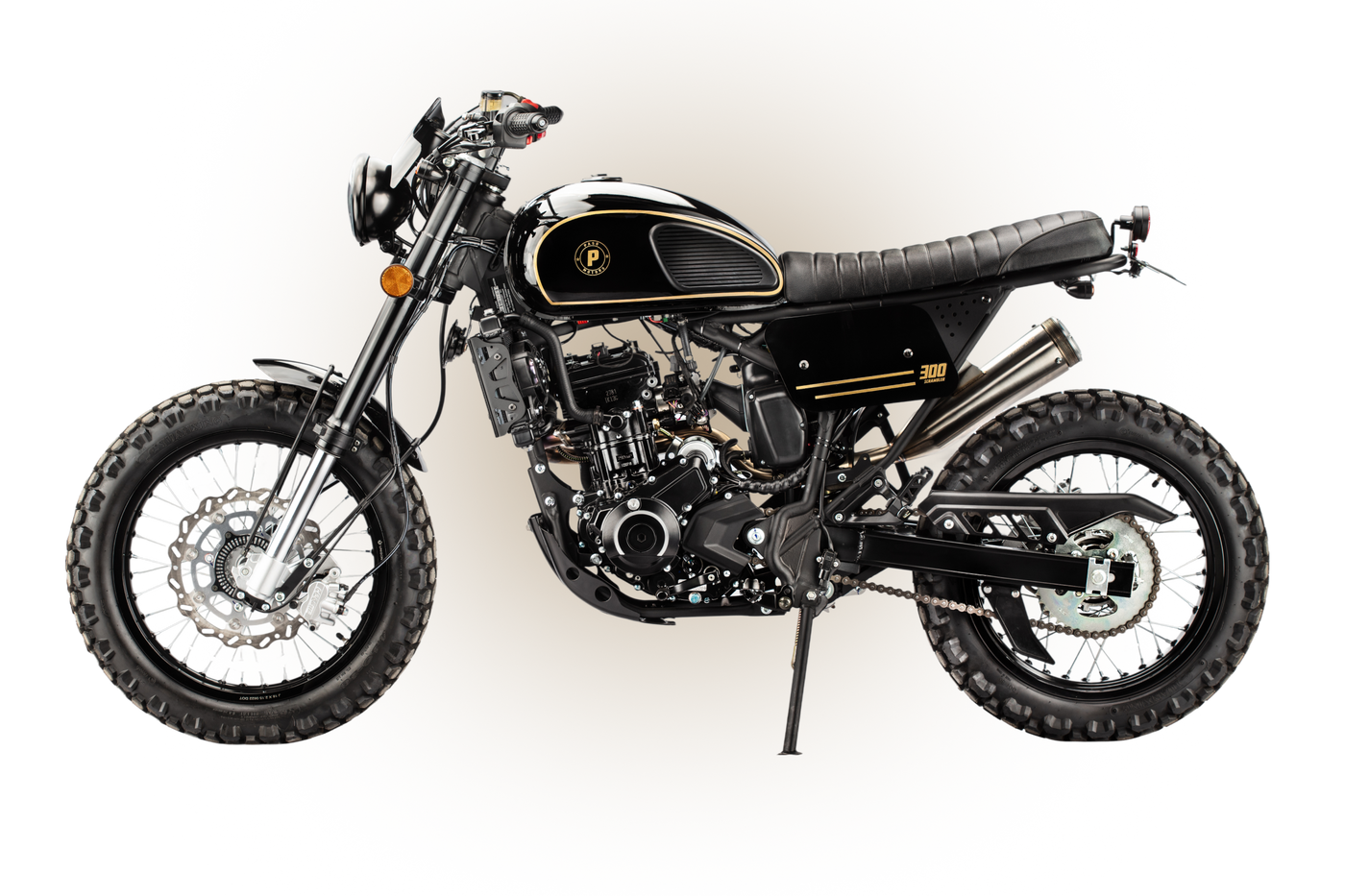 Paso XF300 Black Gloss Gold Trim